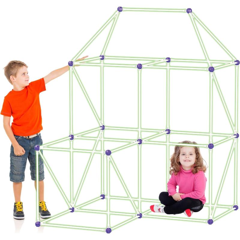 Castles Tunnels Kids Tent Play Construction Fort Building Kit Toy